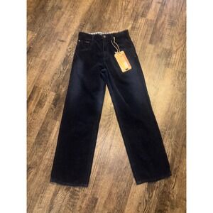 Plugg Jeans Co Kids Navy Blue Vintage Corduroy Pants Straight Leg Size 14 NWT